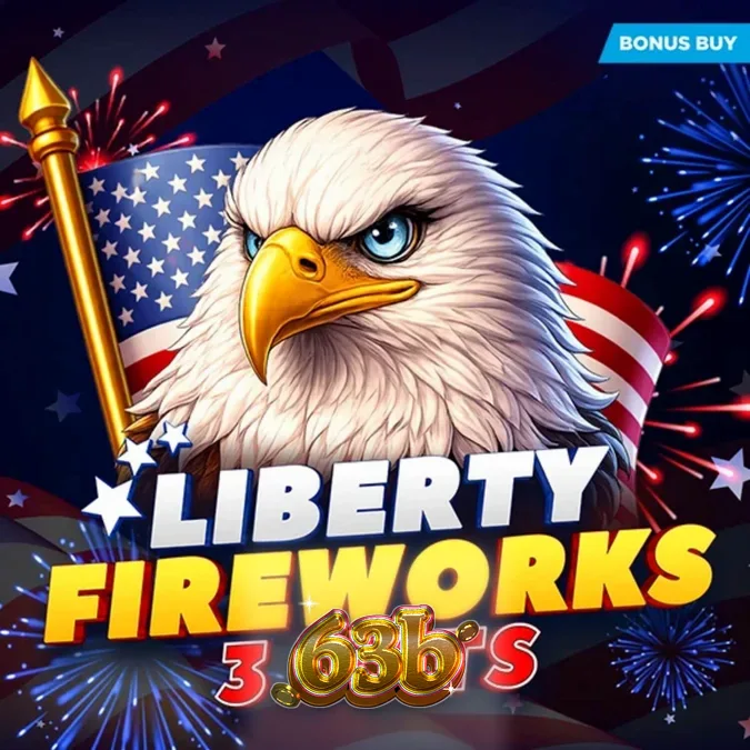 Interface vibrante do slot Liberty Fireworks 3 Pots com fogos de artifício e símbolos patrióticos